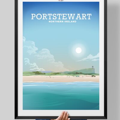 Portstewart Print, Portstewart Poster, Northern Ireland Art - A3