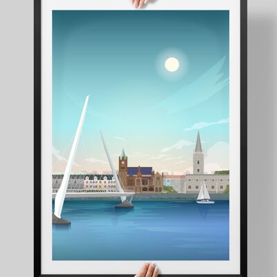 Derry Londonderry, Northern Ireland Print / Poster - A4