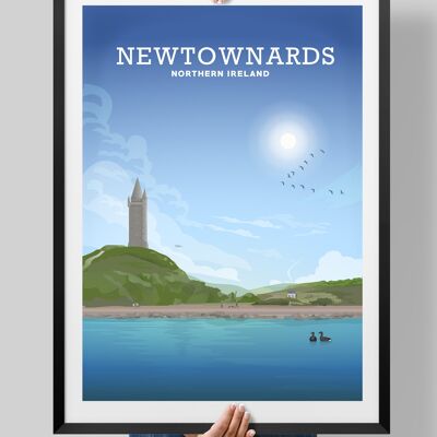 Newtownards Print, Scrabo Tower Northern Ireland - A4