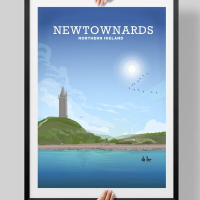 Newtownards Print, Scrabo Tower Northern Ireland - A3