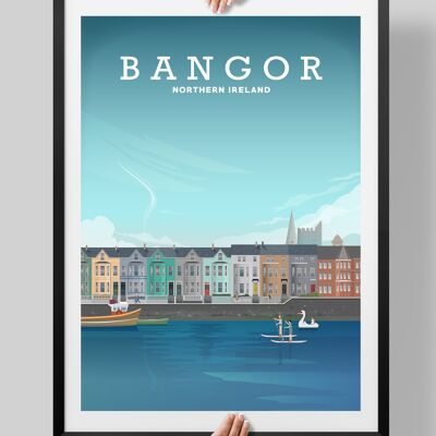 Bangor Travel Print, Northern Ireland - A4
