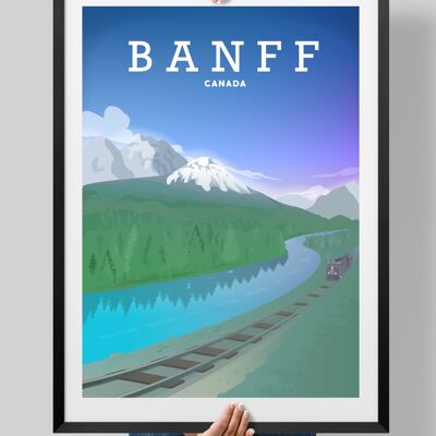 Banff, Canada - Travel Poster, Banff Travel Print - A4