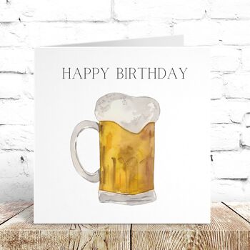 Carte de bière d'anniversaire