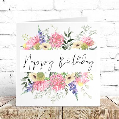 Bright Floral Meadow Greeting Cards