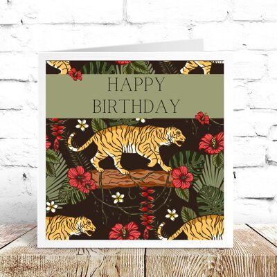 Tiger Tiger - Birthday Greeting Card