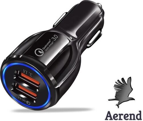 Hoge kwaliteit Duo USB Fast Charger voor Auto // Zwart