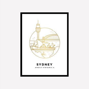 Sydney Cityscape Art Print Or