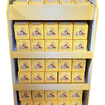 Display POS per biscotti scherzosi con 105 scatole da 5