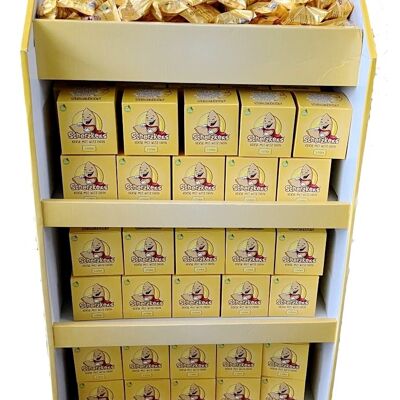 Joke cookie POS display with 90x boxes of 5 and 200x single cookies