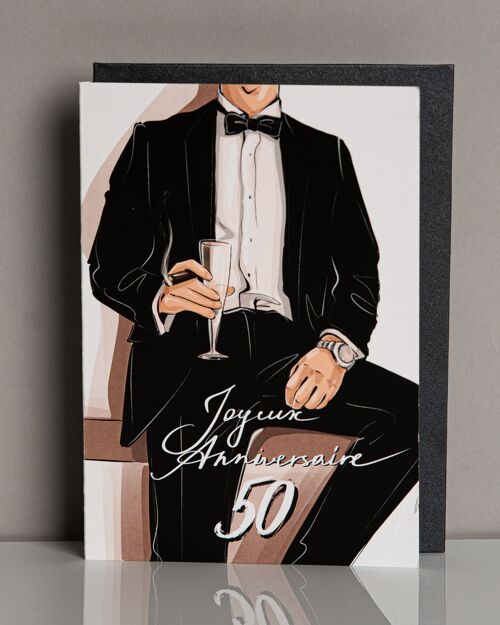 carte de voeux Joyeux Anniversaire 50