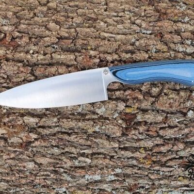 Couteau de chef et son manche en Paperstone bleu