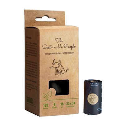 Biodegradable dog poop bags without handles (120 bags)