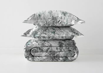 HOUSSE DE COUETTE 140 PALMIER GRIS 200X200 4