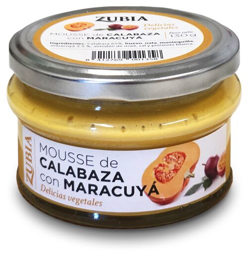 MOUSSE DE CALABAZA CON MARACUYA 130G.