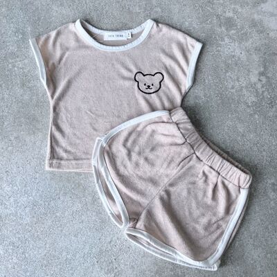 Towelling Bear Short Set