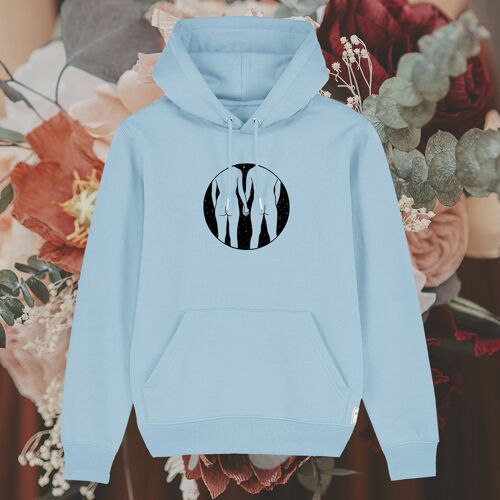 Hoodie complice bleu ciel