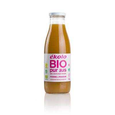 Organic Apple and Mango Juice, 100% squeezed, 6 u. x 750ml