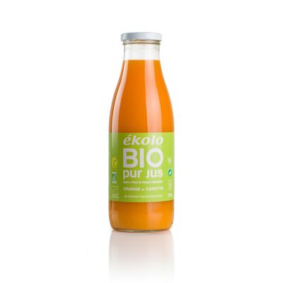 Organic Orange and Carrot Juice, 100% squeezed, 6 u. x 750ml