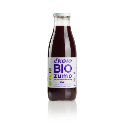 Zumo de Uva Ecológico, 100% exprimido, 6 ud. x 750ml