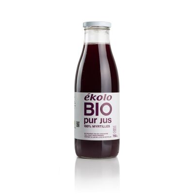 Organic Blueberry Juice, 100% squeezed, 6 u. x 750ml