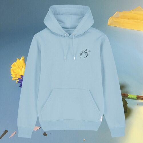 Hoodie passion bleu ciel