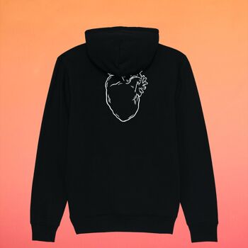 Hoodie coeur noir 2