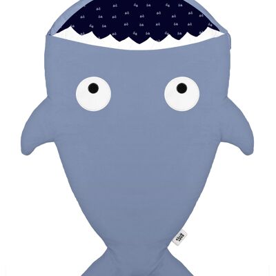 Saco de dormir tiburón azul gris-0-18 MESES