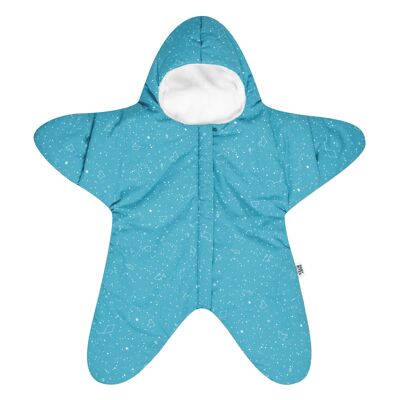 Turquoise star jumpsuit-3-6 months