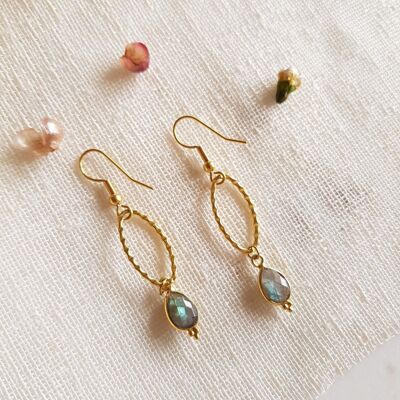 Boucles d'oreilles Maniac labradorite