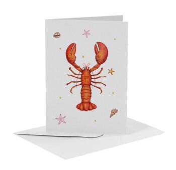 10 cartes de voeux animaux marins avec enveloppe 2