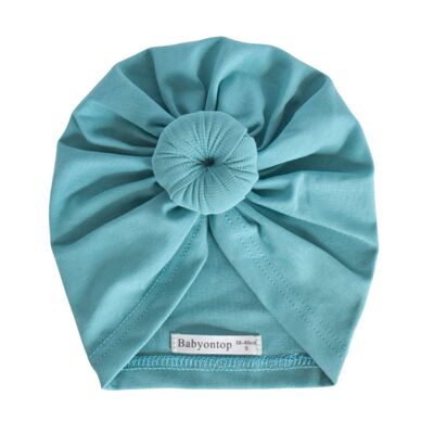 JUSTINE Organic Cotton Turban - Turquoise Mint