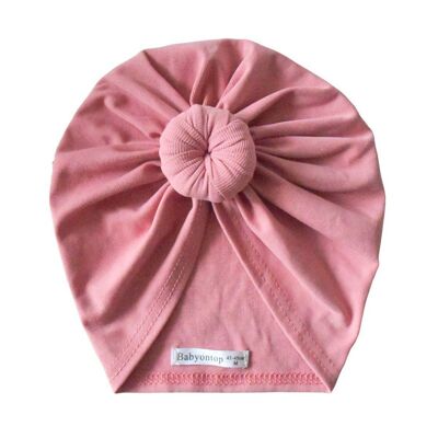 JUSTINE Cotton Turban - Tea pink