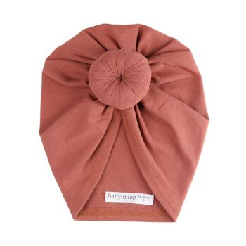 Turban Coton JUSTINE - Brun de Mars - Donut 1