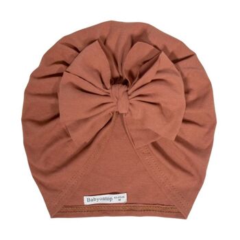 Turban Coton JUSTINE - Brun de Mars - Bree 1