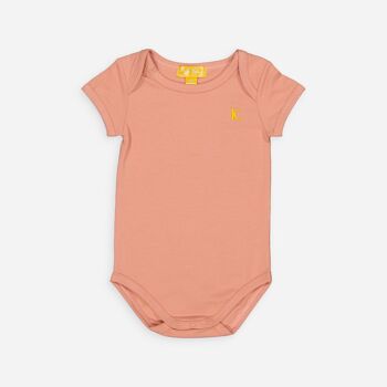 Body Coton Bio MUTED CORAL - Manches courtes 1