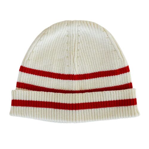 Bonnet Mixte Coton Bio JEAN - Mariniere Rouge