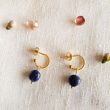 Boucles d'oreilles FAME lapis lazuli 3