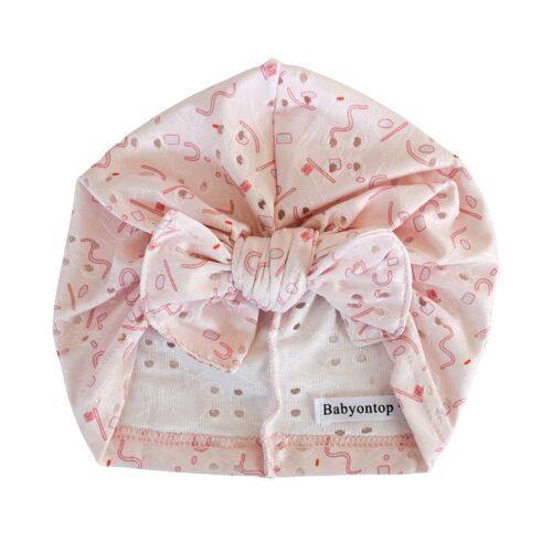 Turban JAZMINE - Imprimé Graphique Dentelle Blanche - Bunny