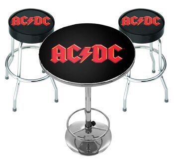 Ensemble de tables de bar Rocksax AC/DC - Logo
