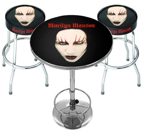 Rocksax Marilyn Manson Bar Set - Red Lips