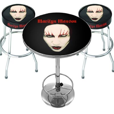 Rocksax Marilyn Manson Bar Set - Red Lips