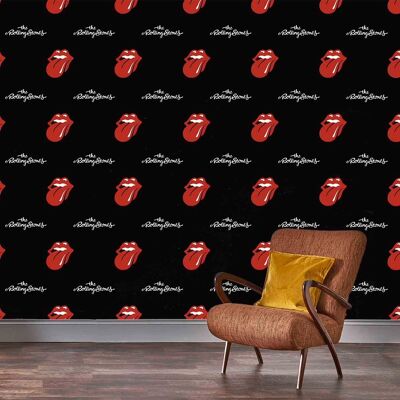 Carta da parati Rock Roll The Rolling Stones per rotolo da 10 m x 500 mm - linguetta