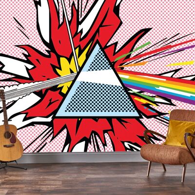 Rock Roll Pink Floyd Mural  - Dark Side Of The Moon - Pop Art