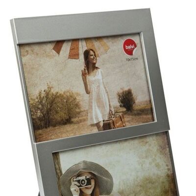 Frame, Dijon, 2x 10x15, silver, plastic
