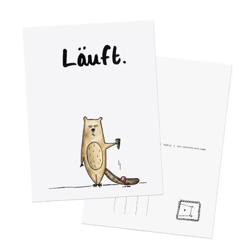 Postkarte "Läuft"