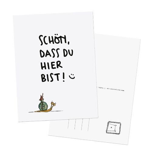 Postkarte"Schön, dass du hier bist"