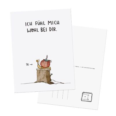 Postkarte "Ich fühl mich wohl bei dir"