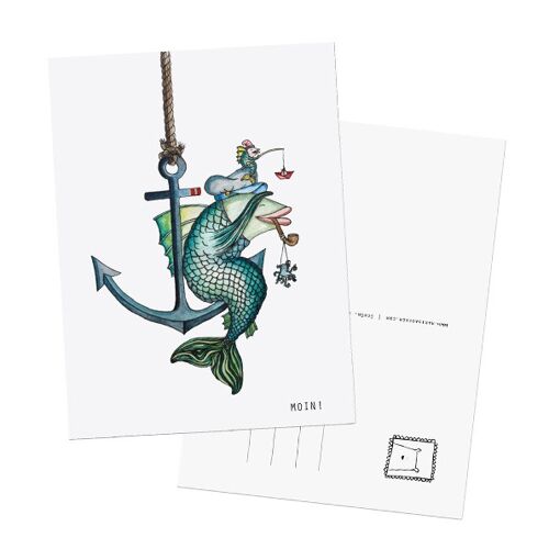 Postkarte "Ankerfisch"