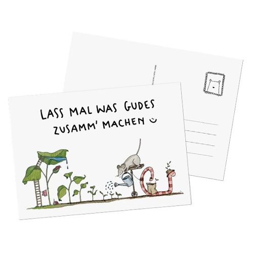 Postkarte "Lass mal was gudes zusammen machen"