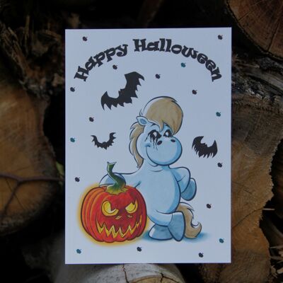 Postkarte Grüße und Wünsche  Halloween